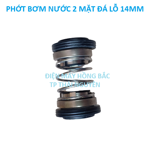 Phớt bơm tõm - bơm nước 2 mặt đá lỗ trục 14mm
