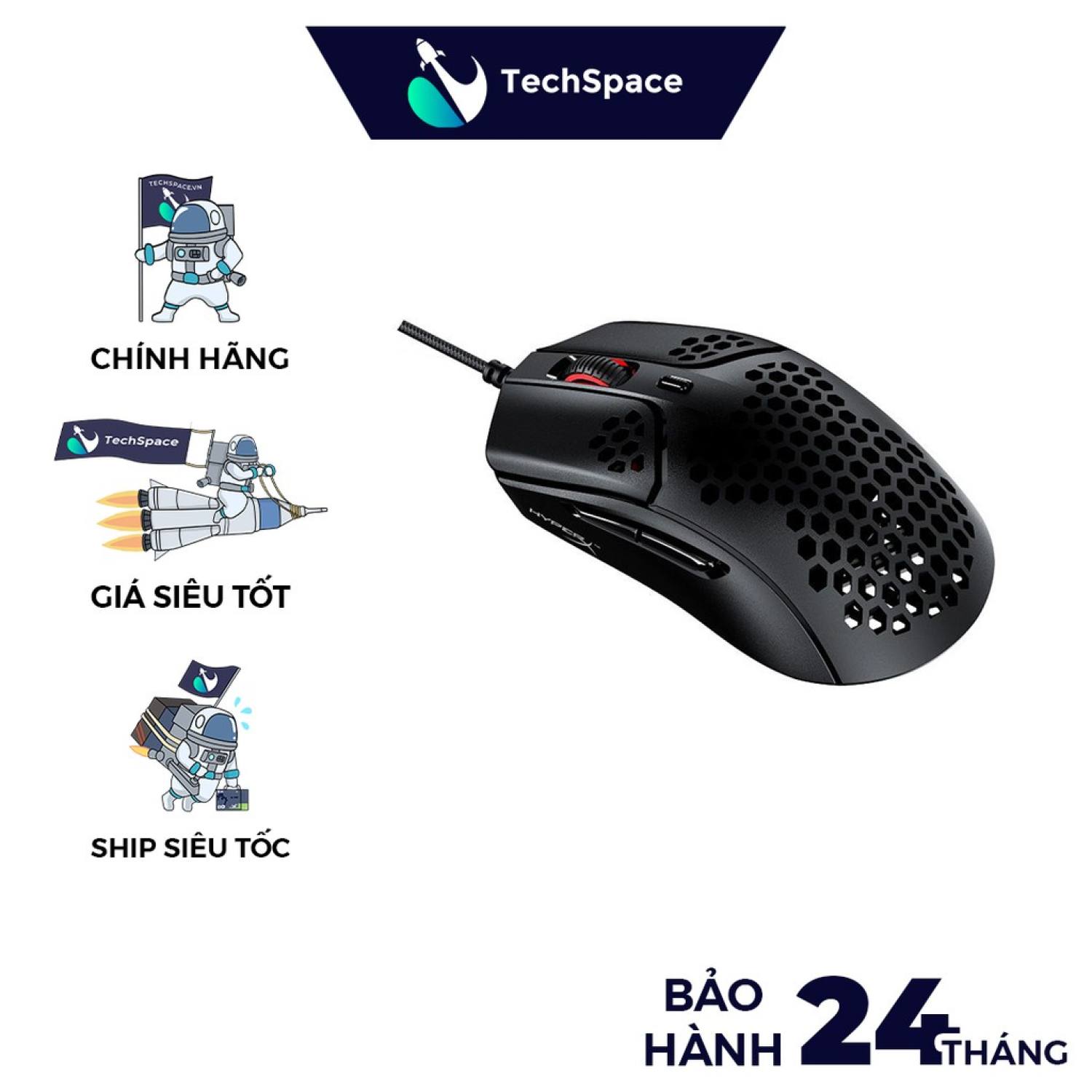 Chuột HyperX Pulsefire Haste RGB (Hàng chính hãng) -Bảo hành 24 tháng