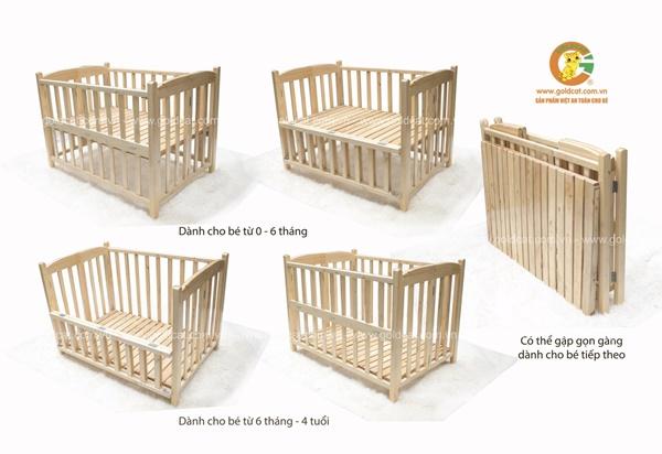 CŨI TRẺ EM GỖ QUẾ MỘC GOLDCAT (TẶNG BA LÔ BỈM SỮA KÈM MÃ GIẢM GIÁ)