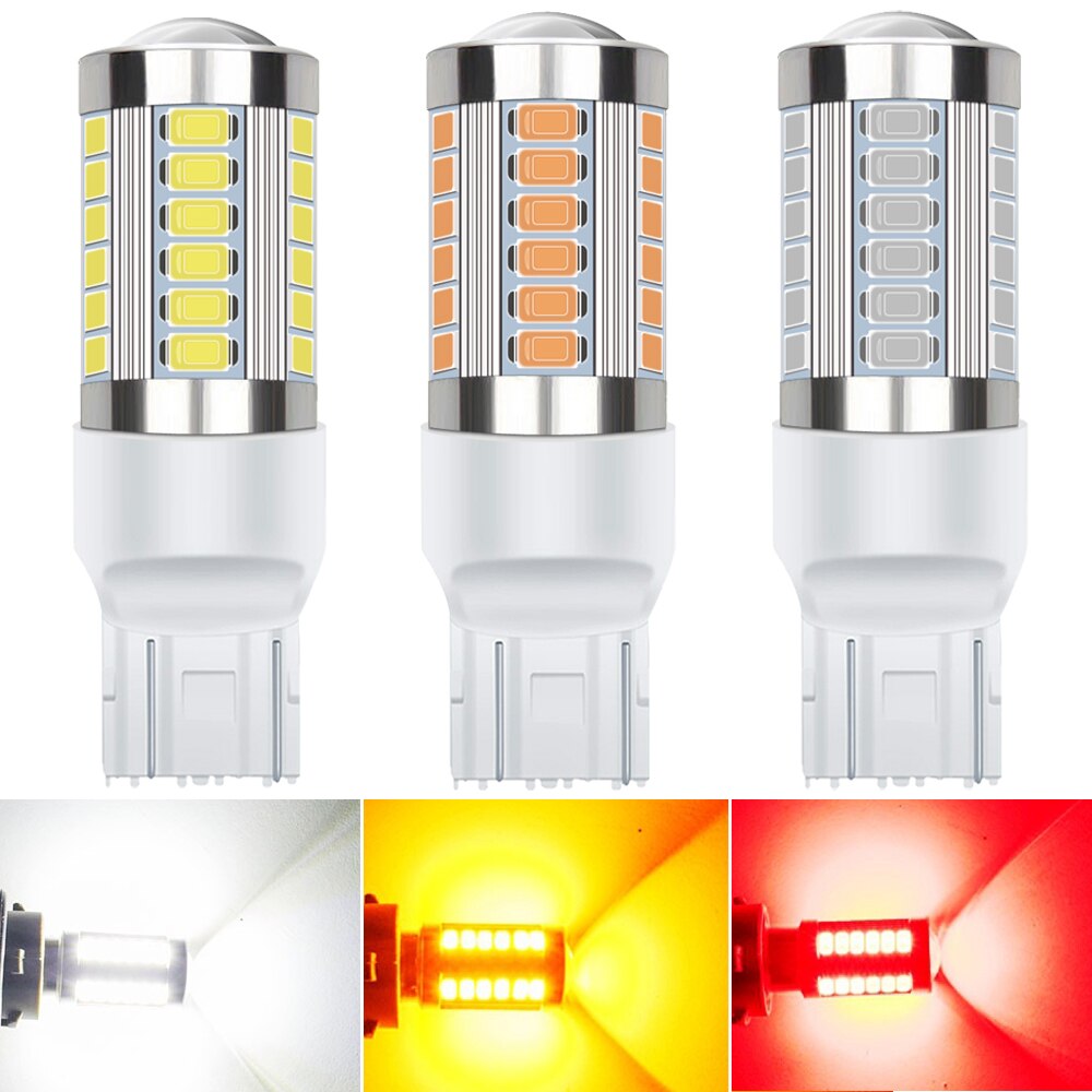 Bóng Đèn LED Dạng Cầu Lồi Siêu Sáng Cho Đèn Lùi Ô Tô, Đèn Chiếu Hậu, Xi Nhan, Báo Rẽ T20 7443-33SMD 5630