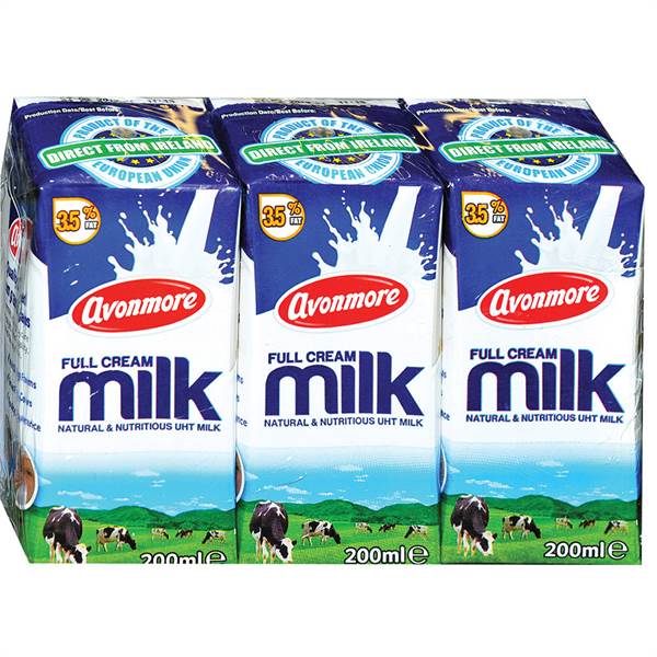 Sữa tiệt trùng Avonmore nguyên kem 3 hộp x 200ml