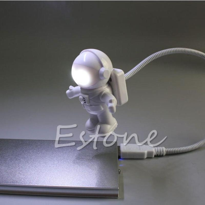 Bảng giá Mini USB Linh Hoạt Spaceman Phi Hành Gia Đêm Bóng Đèn LED siêu sáng cho Laptop Đọc Sách, Trắng Phong Vũ