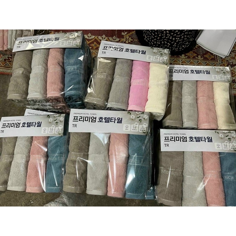 Set 4 khăn gội hàng dư đẹp size 80cm