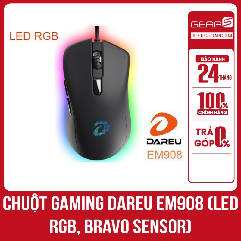 Bảng giá Chuột Gaming DAREU EM908 (LED RGB BRAVO sensor) - Bảo hành chính hãng toàn quốc 24 Tháng Phong Vũ