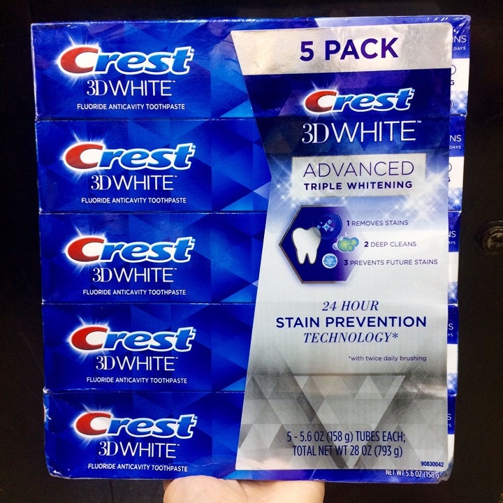 Kem đánh răng Crest 3D White Advanced Whitening 147g