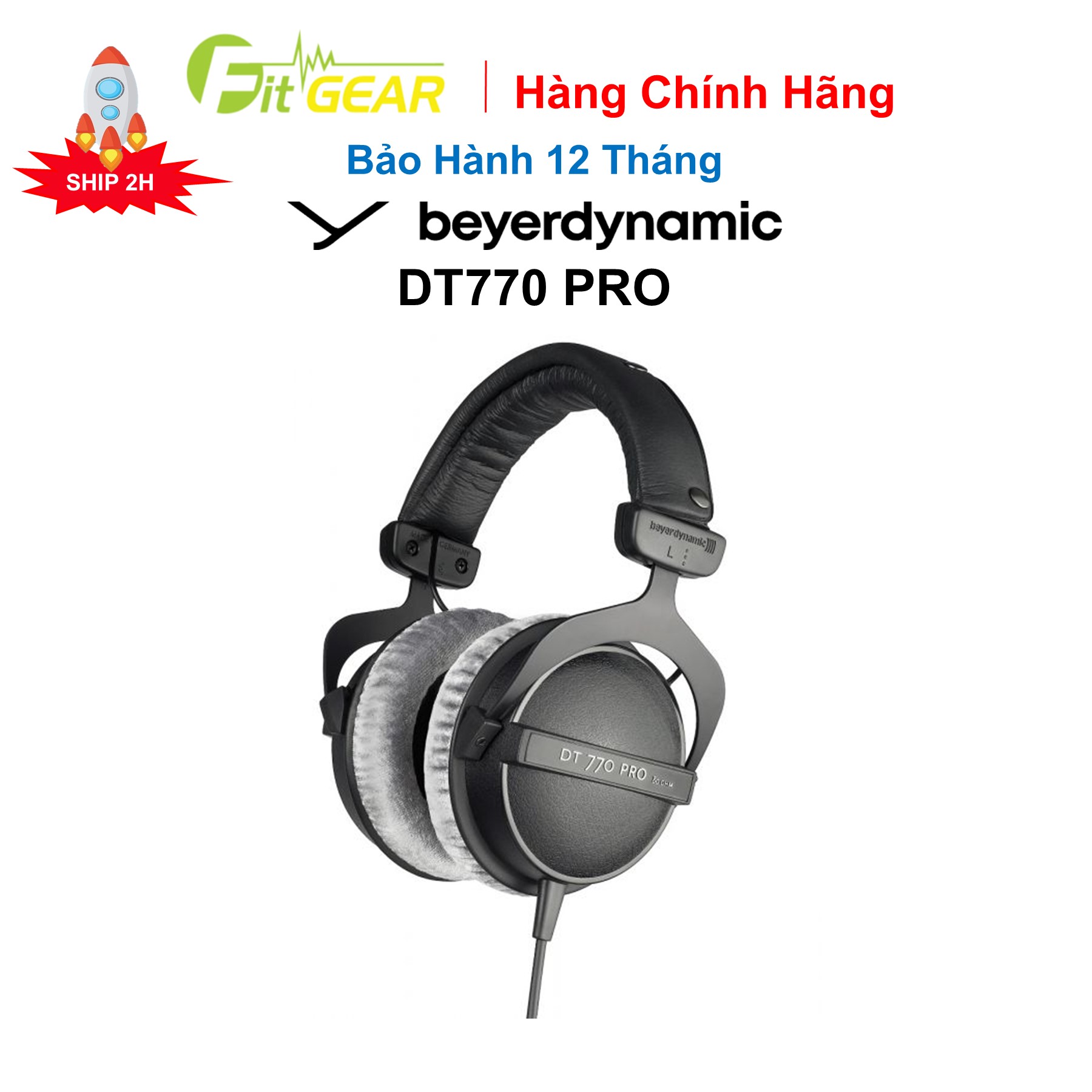 [Trả góp 0%] Tai Nghe  Chụp Tai Beyerdynamic DT 770 Pro Chính Hãng - Bảo Hành 12 Tháng