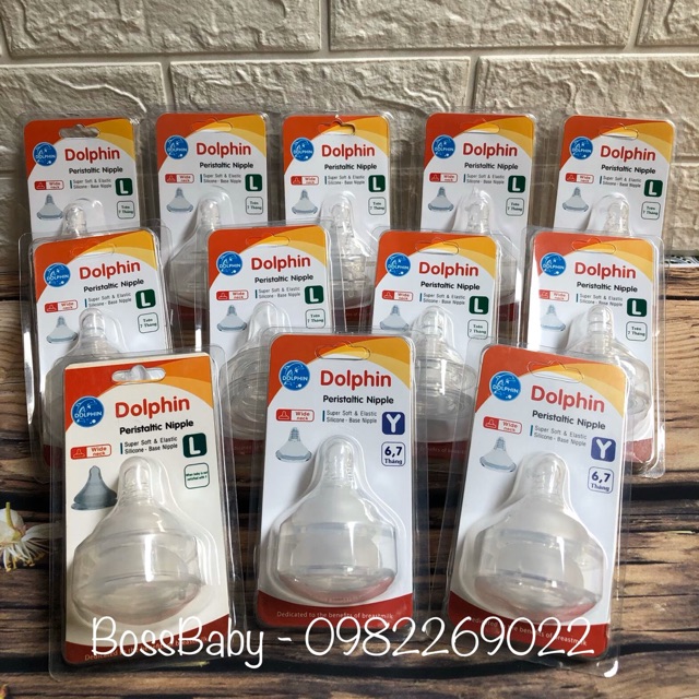 Núm Ty Siêu Mềm Cổ Rộng Dolphin