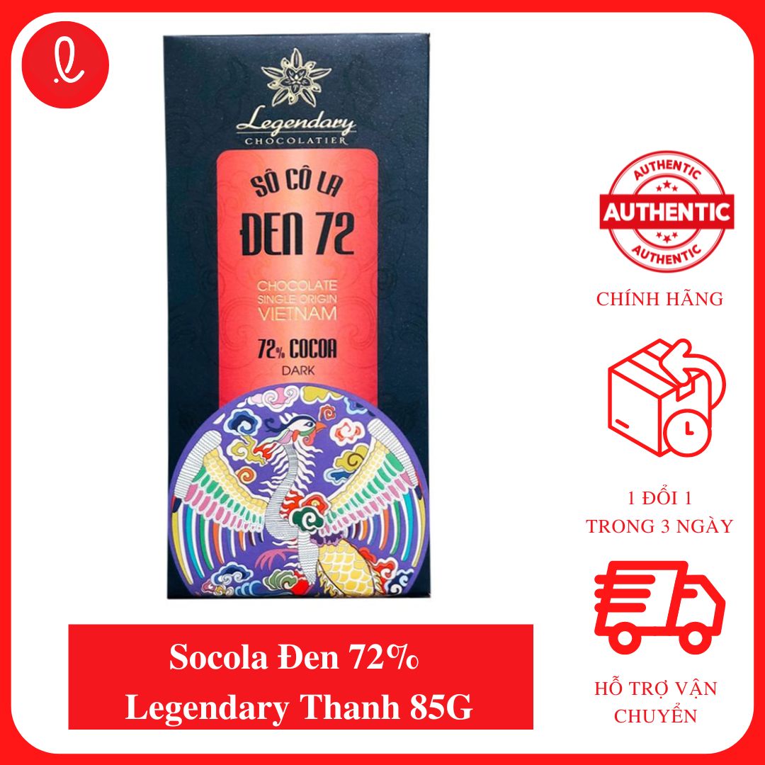 Socola Đen 72% Legendary Thanh 85G