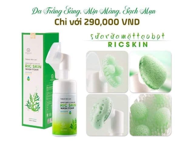[Chính hãng] RIC SKIN Combo Chăm Sóc Da Từ Tảo Biển