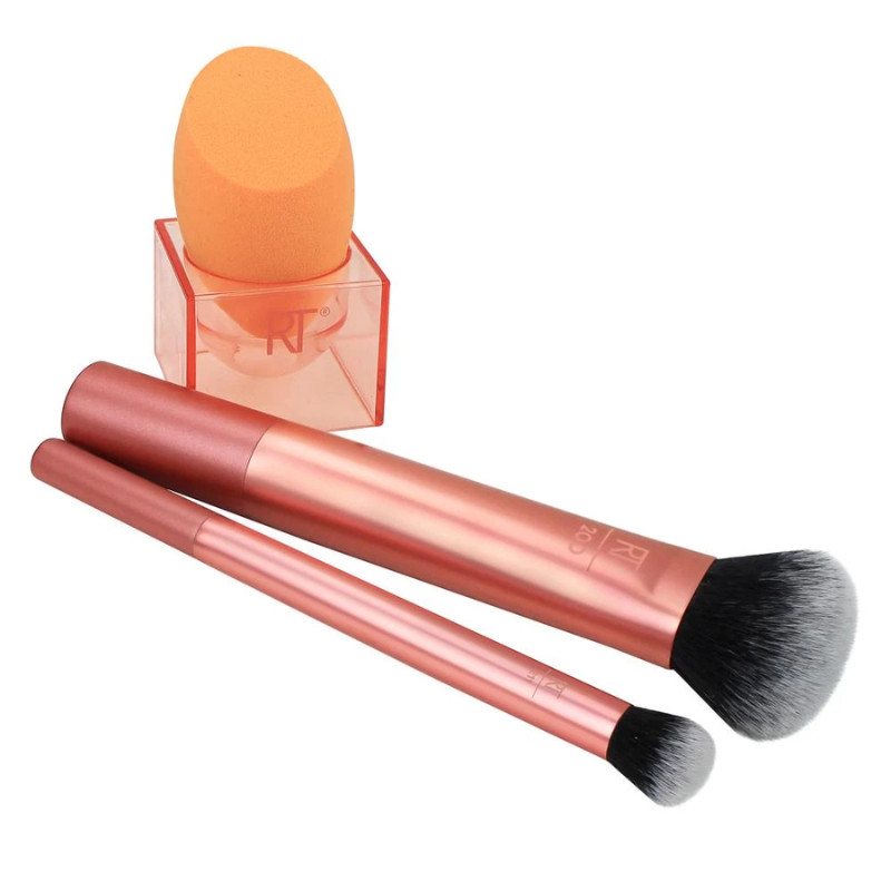 Bộ 2 Cọ Kèm Mút Và Khay Đựng Mút Real Techniques Ultimate Base Set