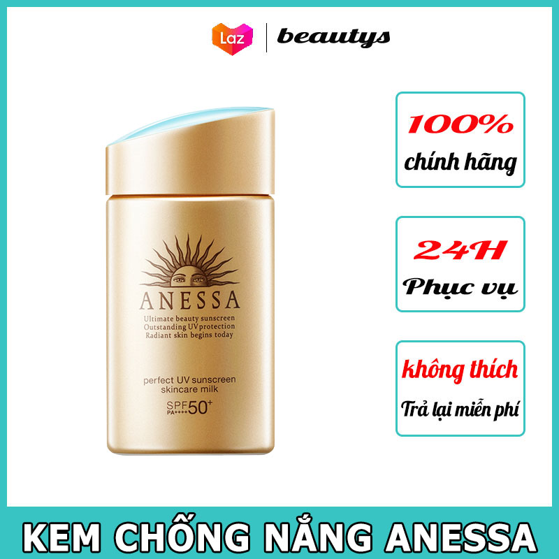 60ml kem chống nắng anessa chinh hãng cho da mặt và toàn thân nâng tone da