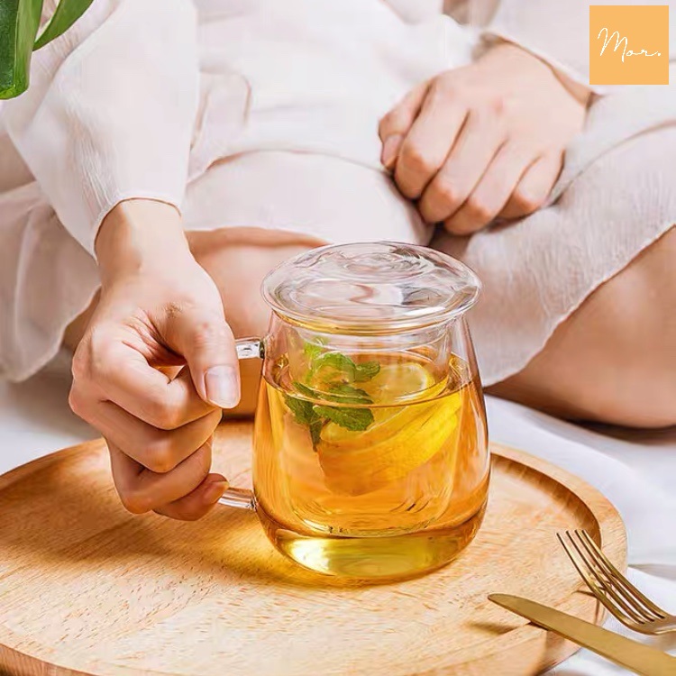 Cốc Pha Trà Thủy Tinh - 350Ml (Kèm Lõi Lọc Trà)