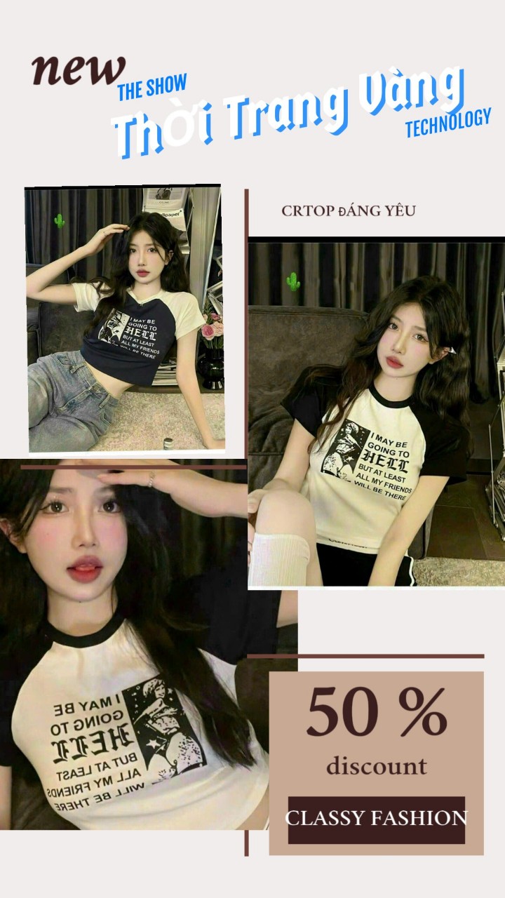[HCM]Áo crtop bo mềm mịn thời trang