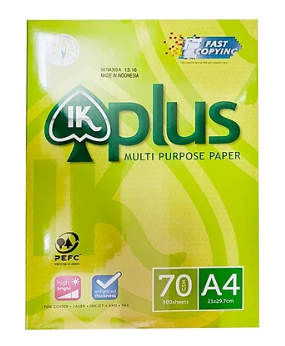 Giấy in photocopy A4 IK Plus 70gsm (500 tờ)