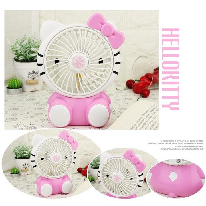 QUẠT ĐỂ BÀN HELO KITTY - 2 CÂP ĐỘ QUẠT ( Bảo Hành 1 Tháng )