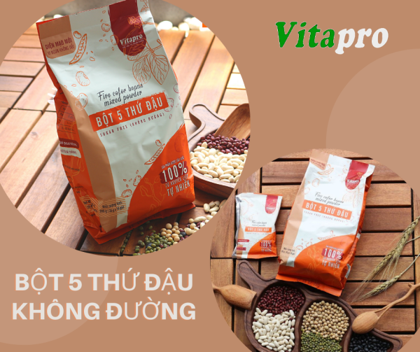 [HCM]Bột ngũ cốc 5 thứ đậu không đường Vitapro