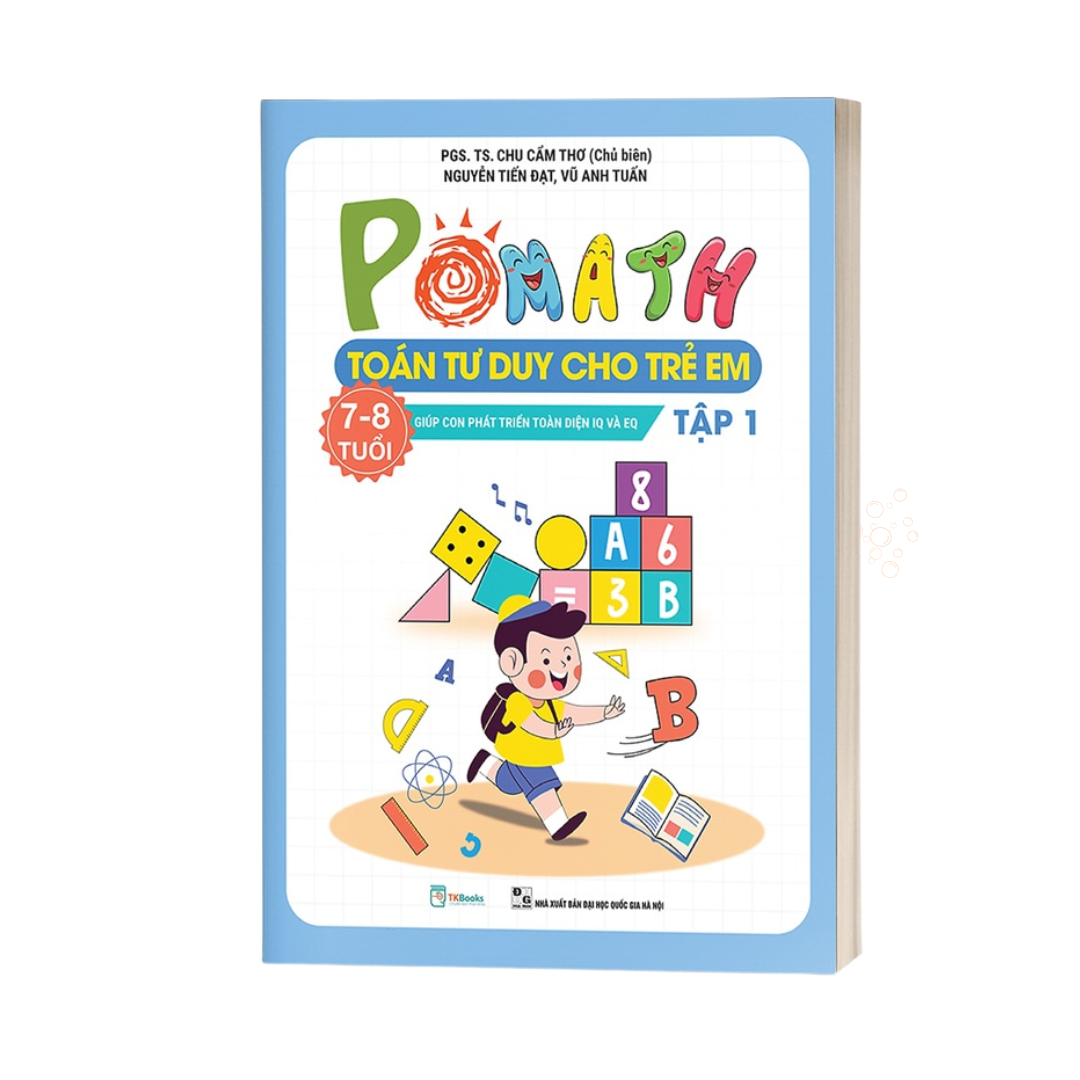 Sách - Combo POMath Toán tư duy cho trẻ em 7 – 8 tuổi (Tập 1 + 2)