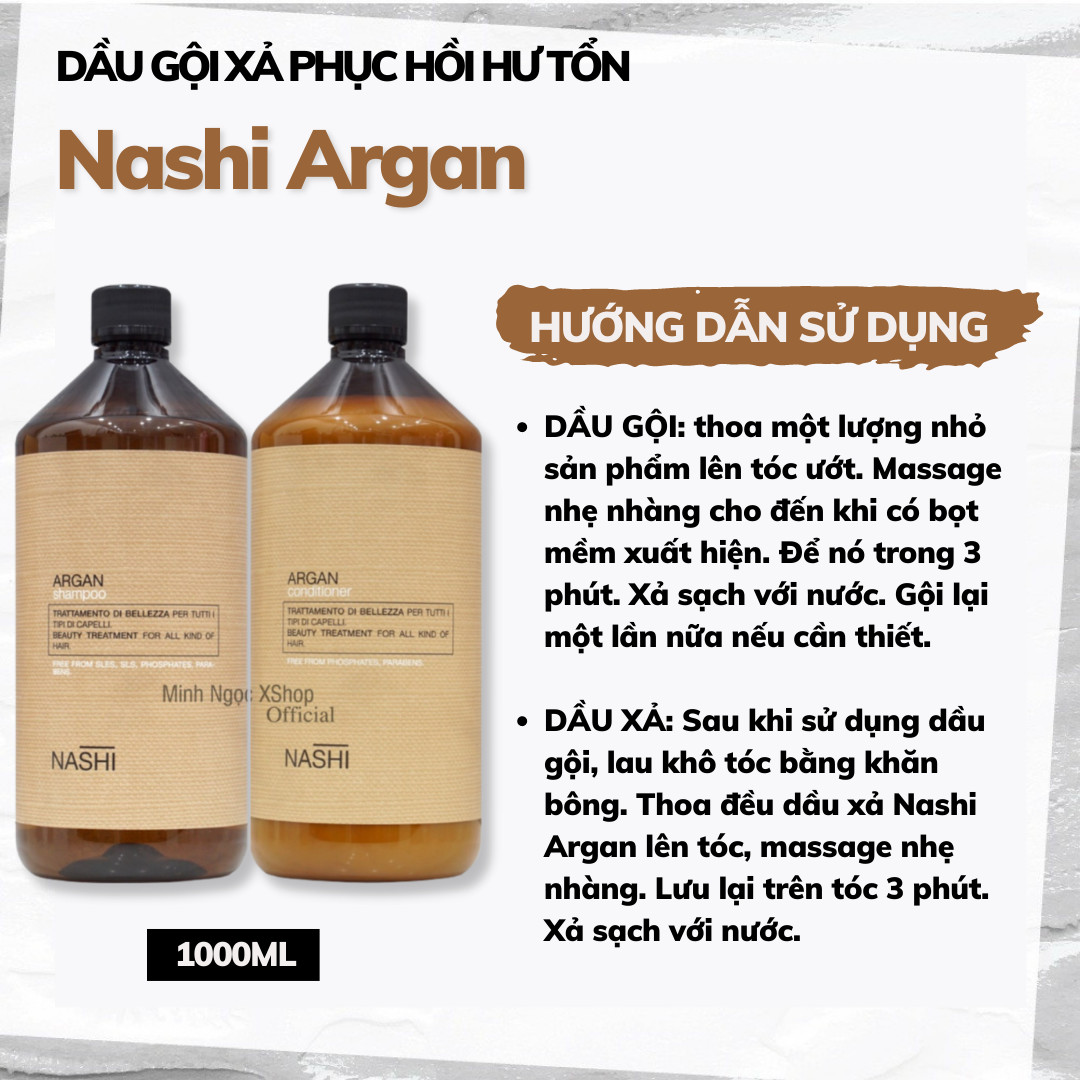 Dầu xả phục hồi cho mọi loại tóc Nashi Argan 1000ML
