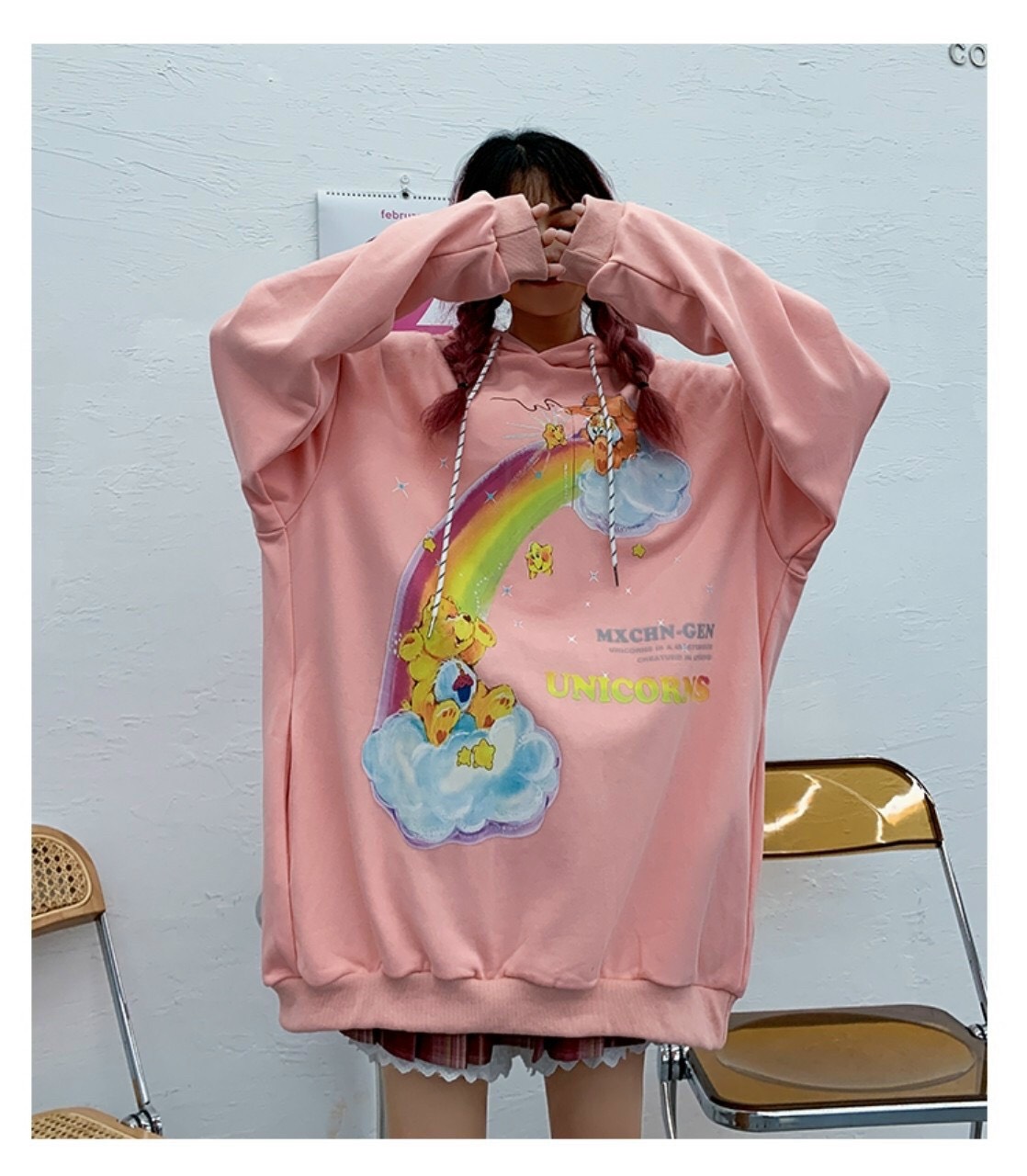 ÁO KHOÁC NỈ HOODIE CẶP NAM NỮ CẦU VÒNG BẢY MÀU FORM RỒNG PHÚ MÔNG CỰC HOT