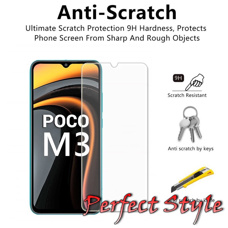 Cường lực Xiaomi Poco M3  trong suốt