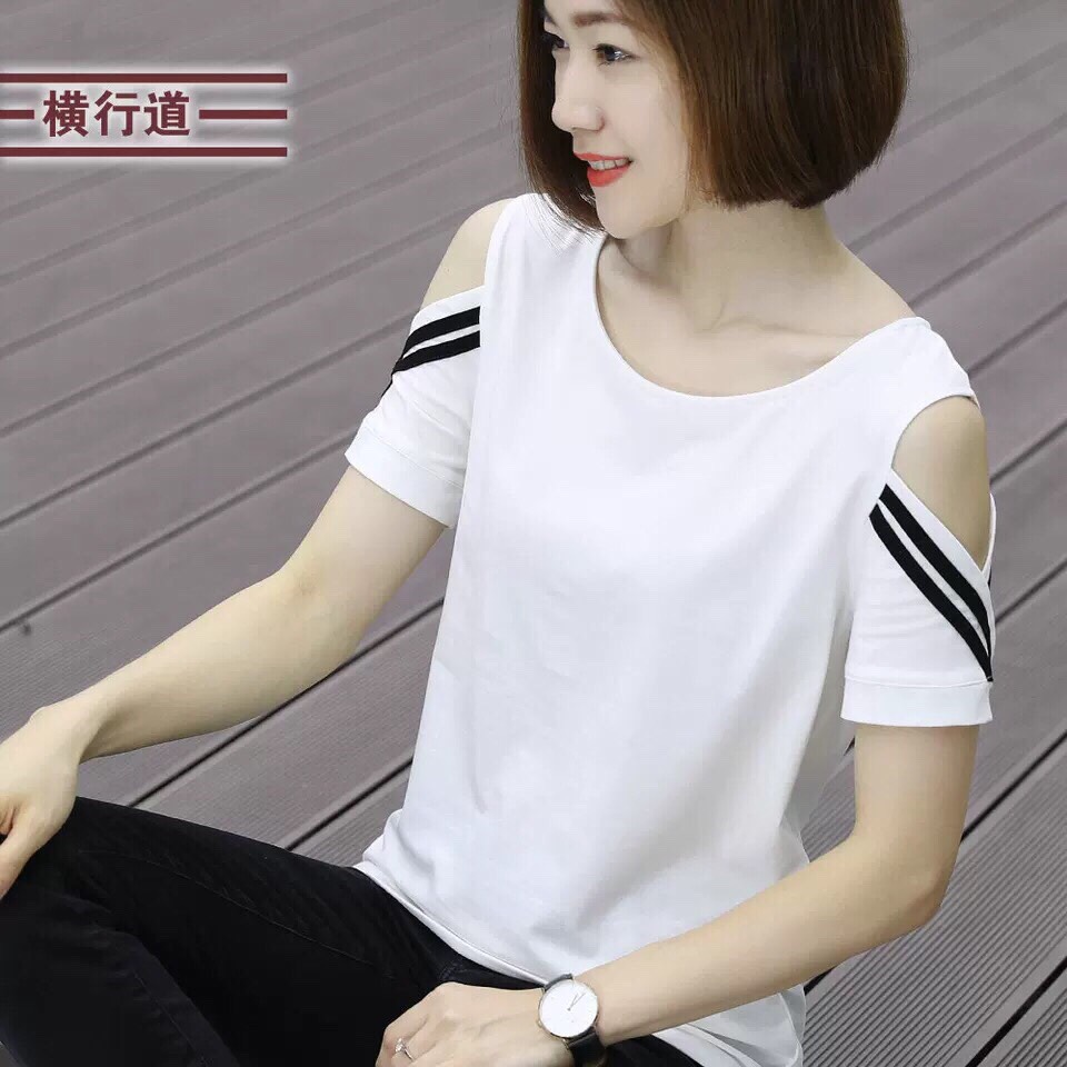 Áo trễ vai hở tay phối đường viền siêu duyên dáng TTSLA0044
