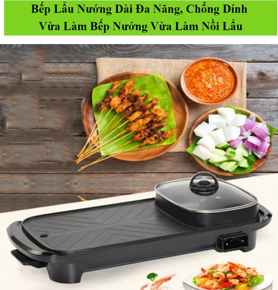Bếp nướng lẩu sunhouse, Bếp lẩu nướng điện 2 trong 1 đa năng HONGSHUANGXI AL-2426 công nghệ nhật bản gia đình có thể ăn lẩu và ăn nướng trên cùng 1 bếp an toàn dể sử dụng