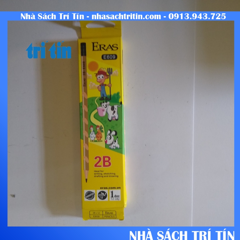 Bút chì ERAS E 609 2B có gôm có định vị