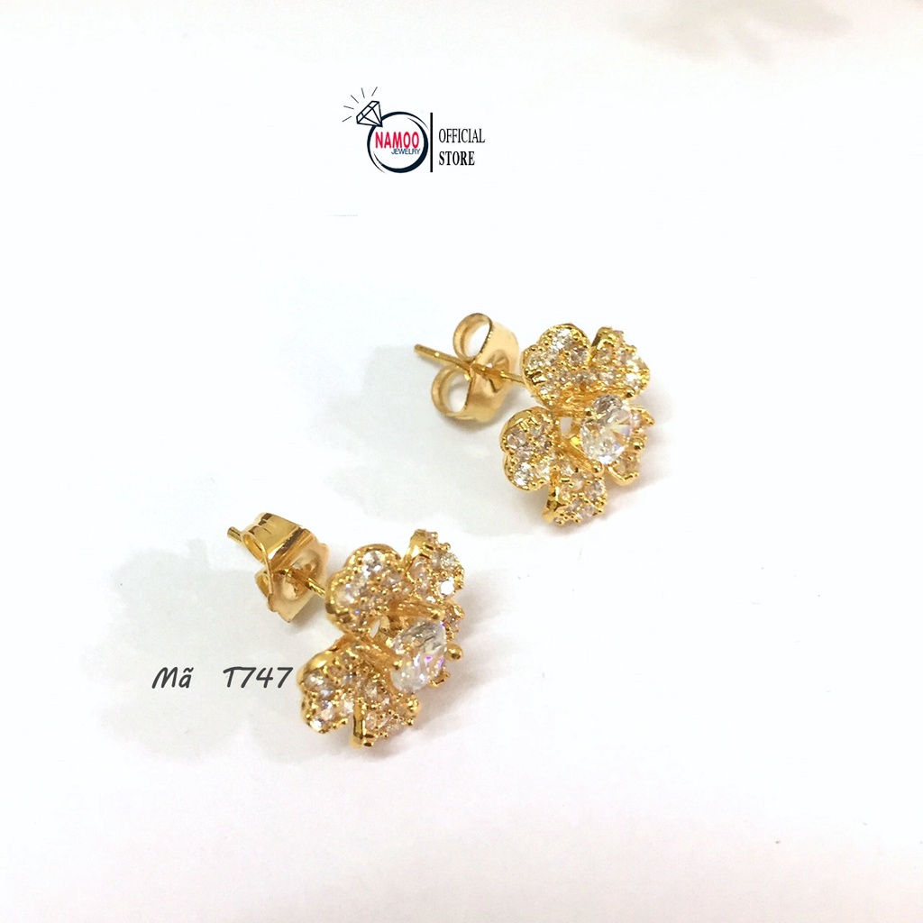 Set Dây Chuyền Và Khuyên Tai nữ Đính Đá V875 T747