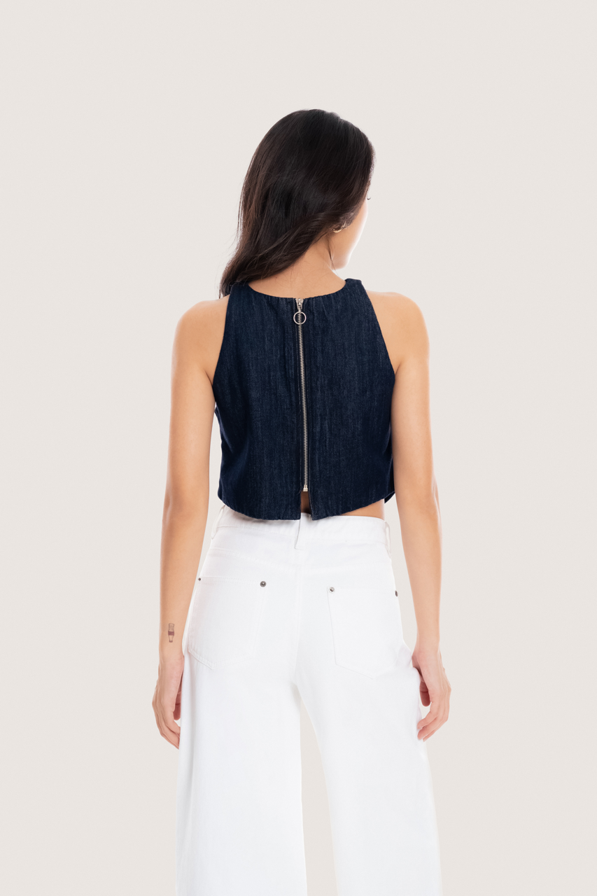 LIBÉ WORKSHOP - Áo denim dáng suông không tay
