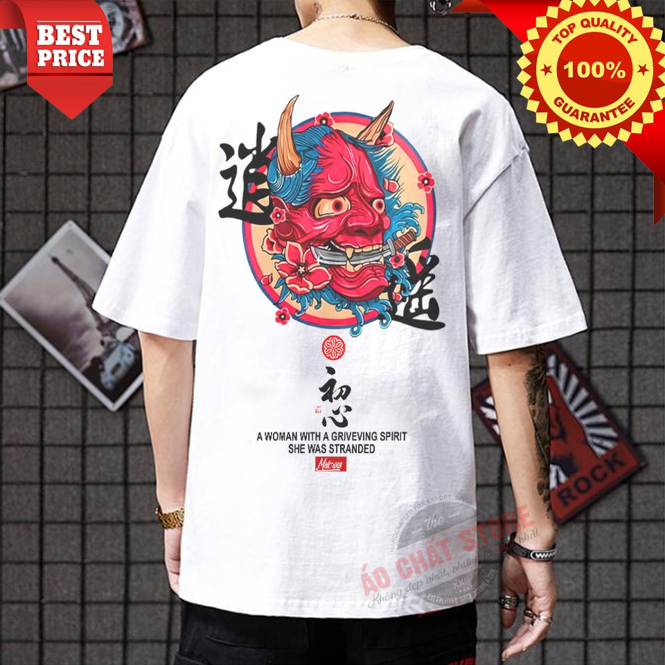 [HCM][Siêu Phẩm] Áo Tay Lỡ Unisex WISDOM GHOST Phong Cách Nhật Cao Cấp  Samurai Msicrow Janpanese Tshirt UN18 (Ảnh thật)