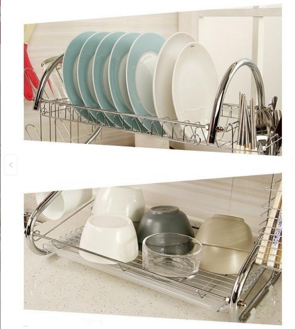 Kệ úp bát 2 tầng inox bền đẹp