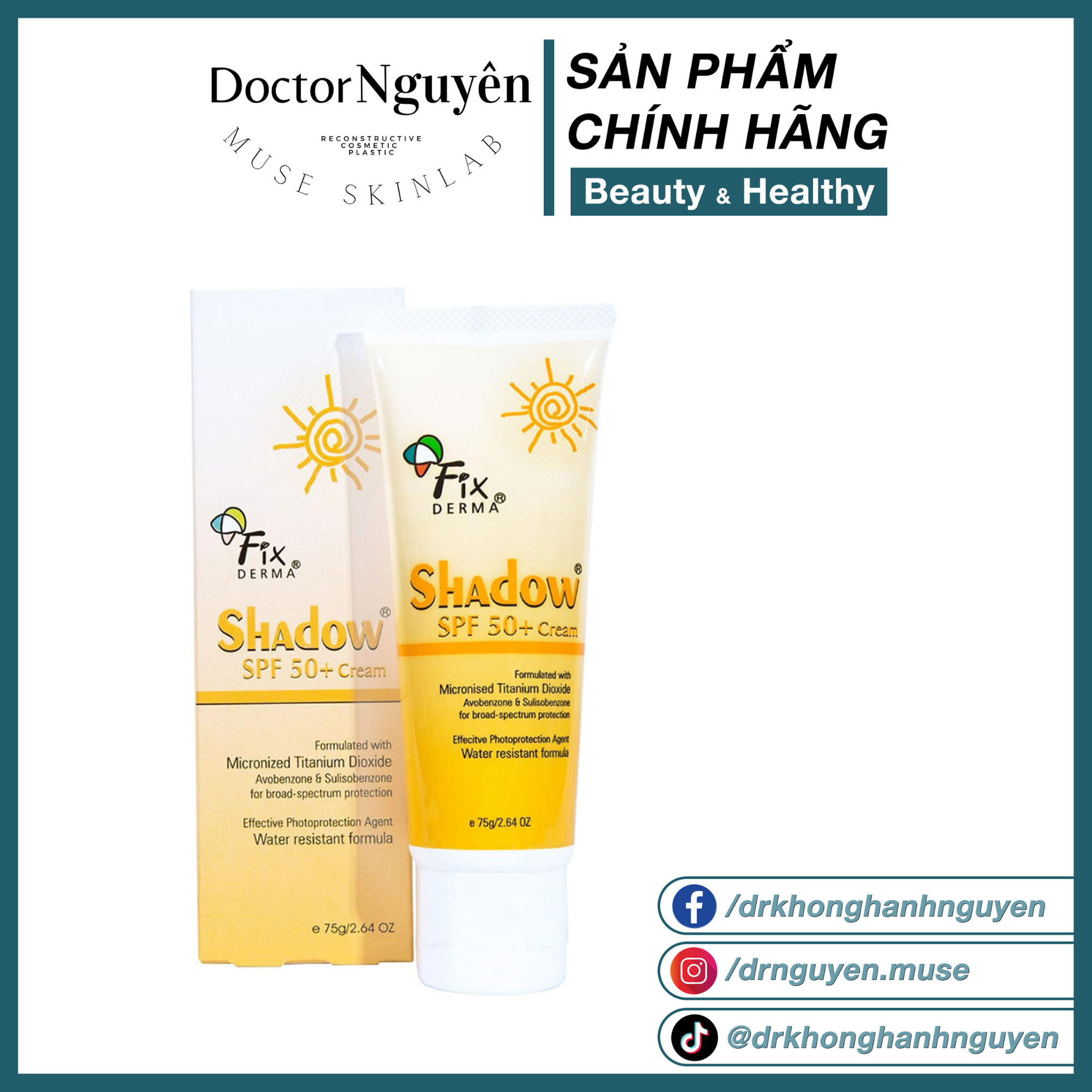 [HÀNG NHẬP KHẨU] Kem Chống Nắng Fixderma Shadow Cream