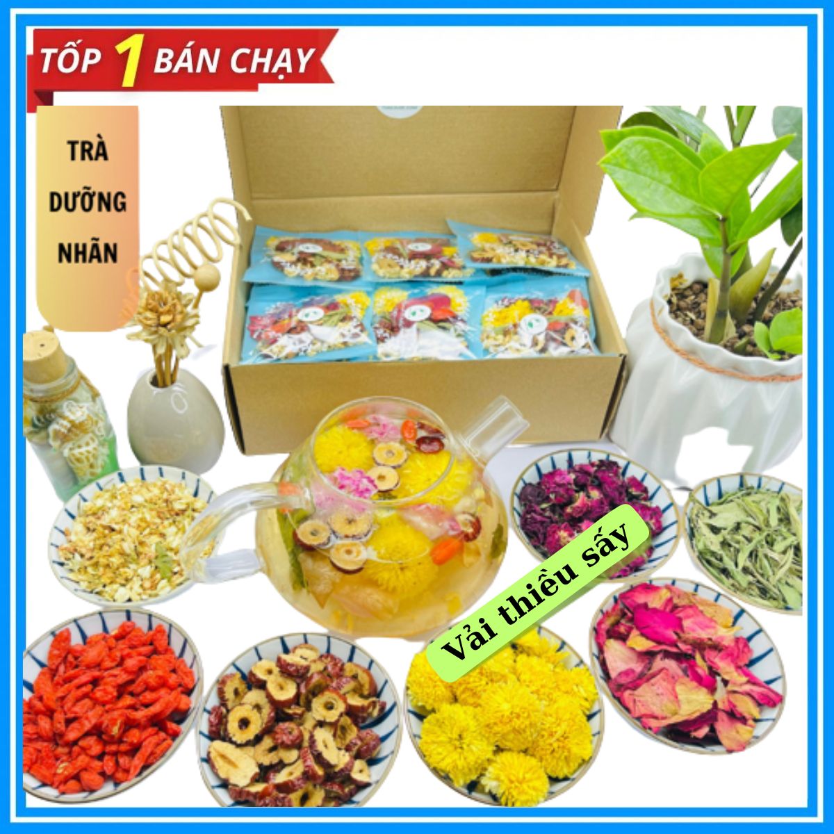 Hộp 30 gói trà thảo mộc dưỡng nhan - bổ máu đẹp da