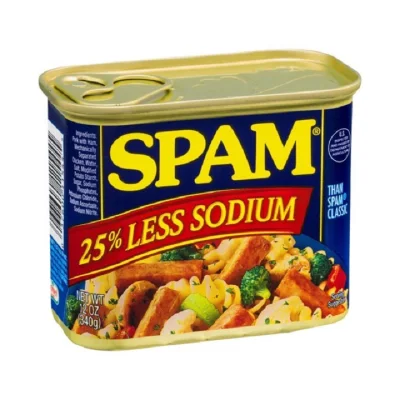 Thịt hộp Spam của Mỹ. Date: 2023