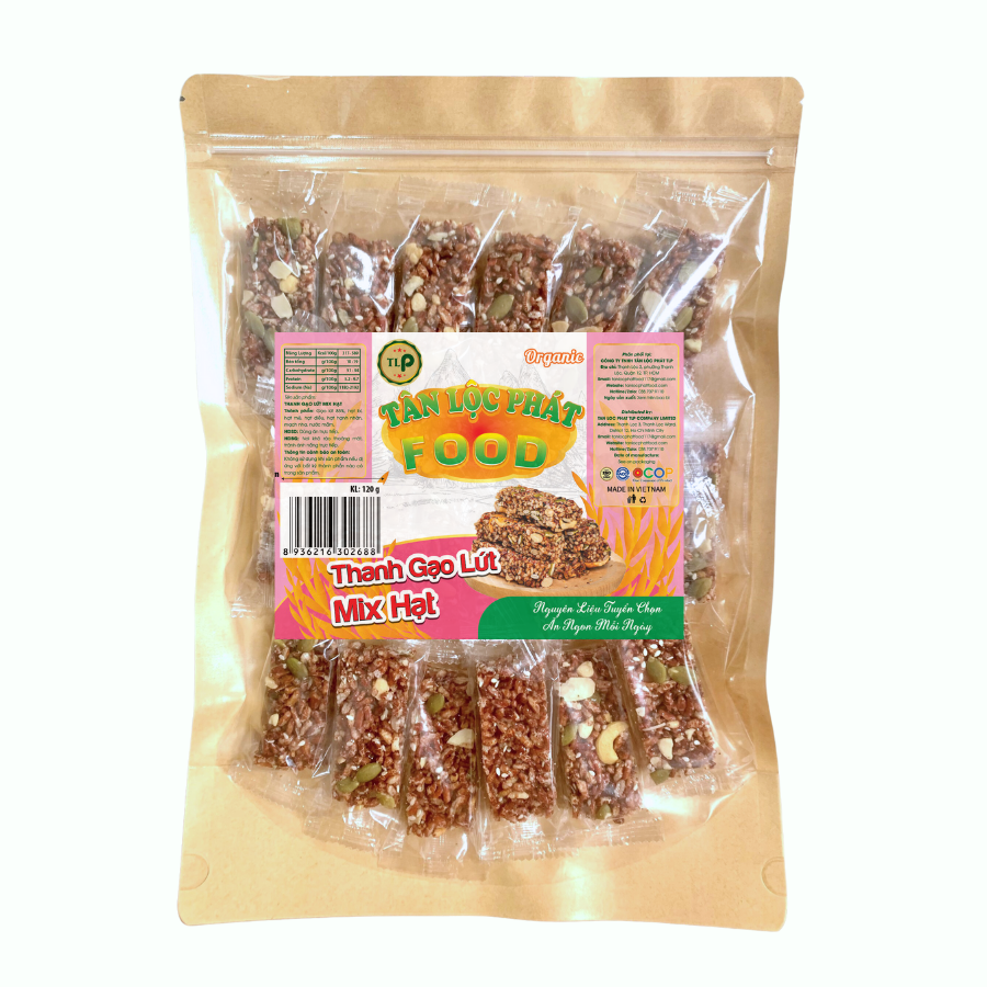 THANH CƠM GẠO LỨT MIX HẠT TÂN LỘC PHÁT