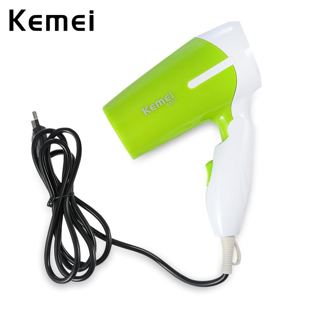 [HCM]Máy Sấy Tóc Mini Gấp Gọn Du Lịch Với 2 Tốc Độ Sấy Kemei  KM-6830