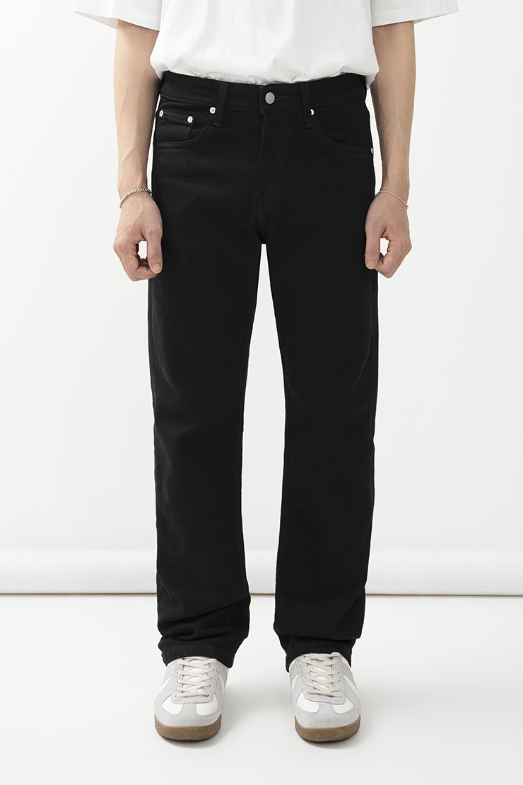 Quần jean nam Owlbrand Relax/Đen