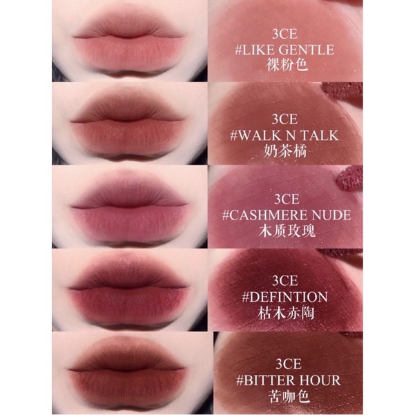 Son Kem 3CE Velvet Lip Tint