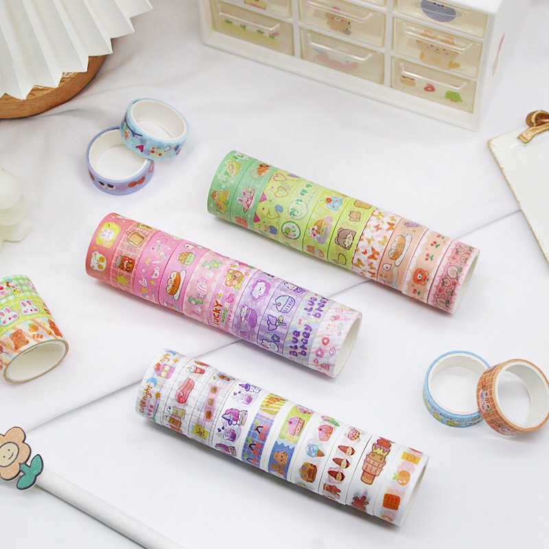 Cuộn băng keo dán washi tep trang trí sổ