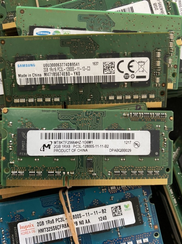 Bảng giá Ram Laptop 2GB PC3L 1600 12800s DDR3 / DDR3L hàng bóc máy đã qua sử dụng BH12 Phong Vũ