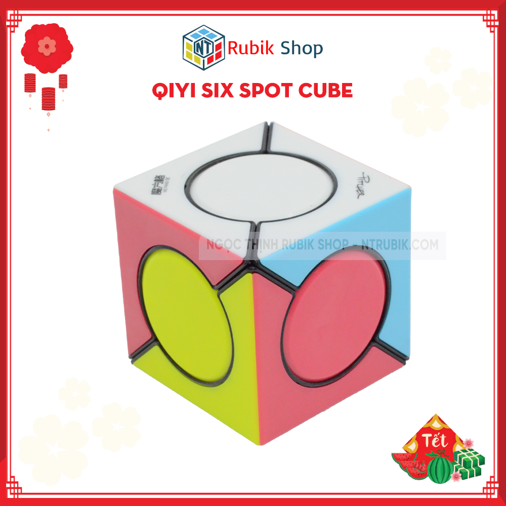 [Hoàn tiền 10%][Rubik Biến Thể] Rubik Qiyi Six Spot Cube Stickerless đồ chơi thông minh