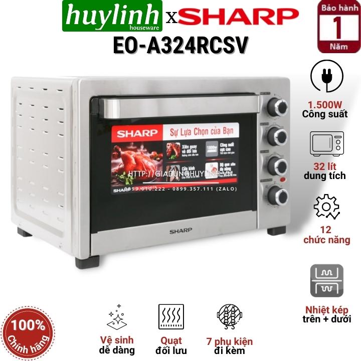 Lò nướng đối lưu Sharp EO-A324RCSV-ST - 32 lít - 12 chức năng [A323 - 5 chức năng]
