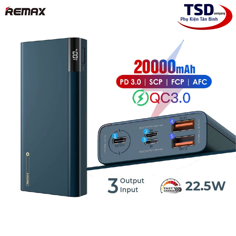 Pin dự phòng remax rpp-108 20000mah chính hãng