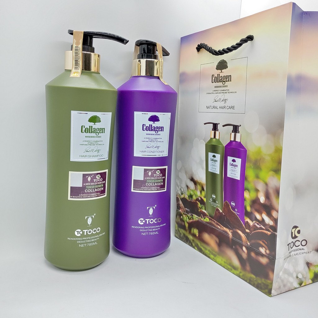 Dầu gội xả phục hồi kích mọc tóc toco collagen 785ml ❤❤❤❤❤❤