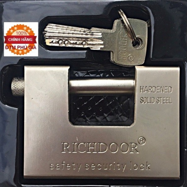 [HCM]Ổ Khóa Chống Cắt Cầu Ngang 9 Phân RICHDOOR or BUCKLER 5 Chìa Loại Lớn Khóa Cổng