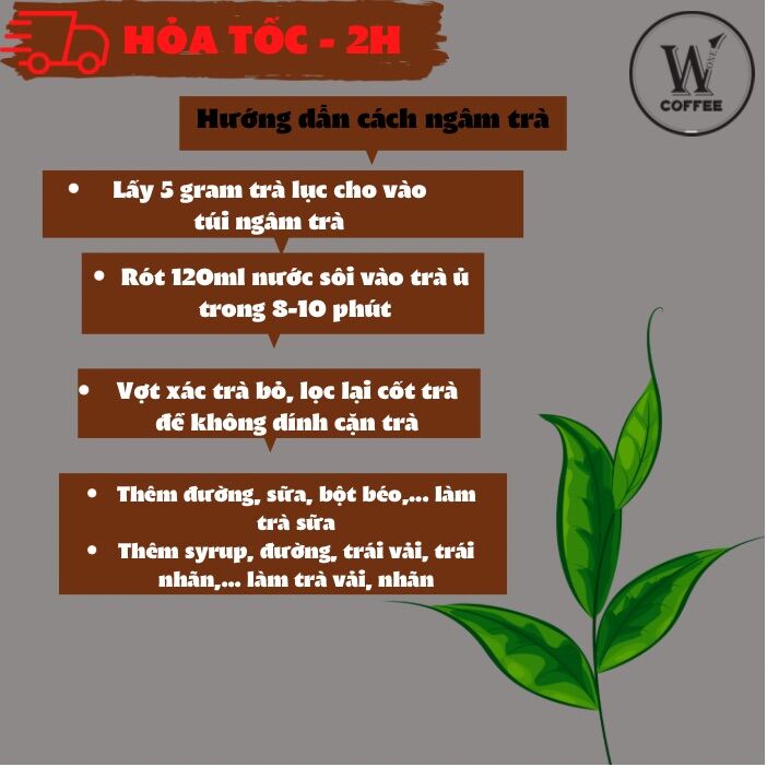 Lục trà lài pha chế trà vải, trà sữa đặc biệt W1Coffee