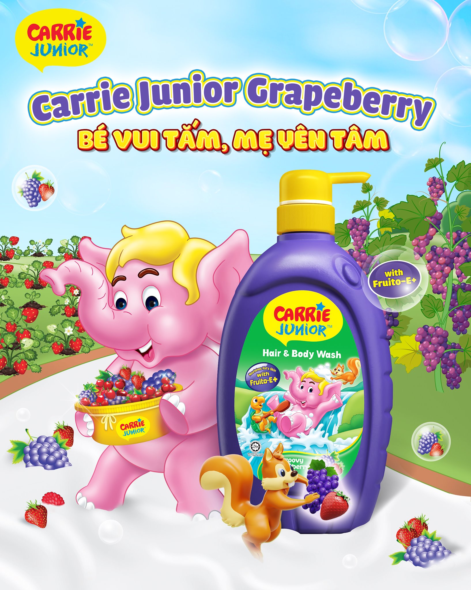 Sữa Tắm Gội Cho Bé Carrie Junior 280g