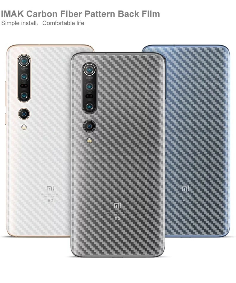 Dán lưng Carbon Xiaomi Mi 10 vân caro chống mồ hôi