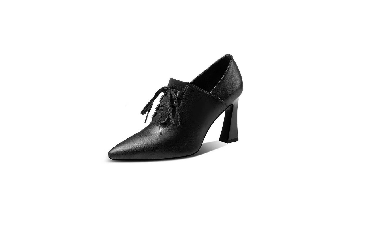 Giày boots nữ cổ ngắn cột dây sang trọng