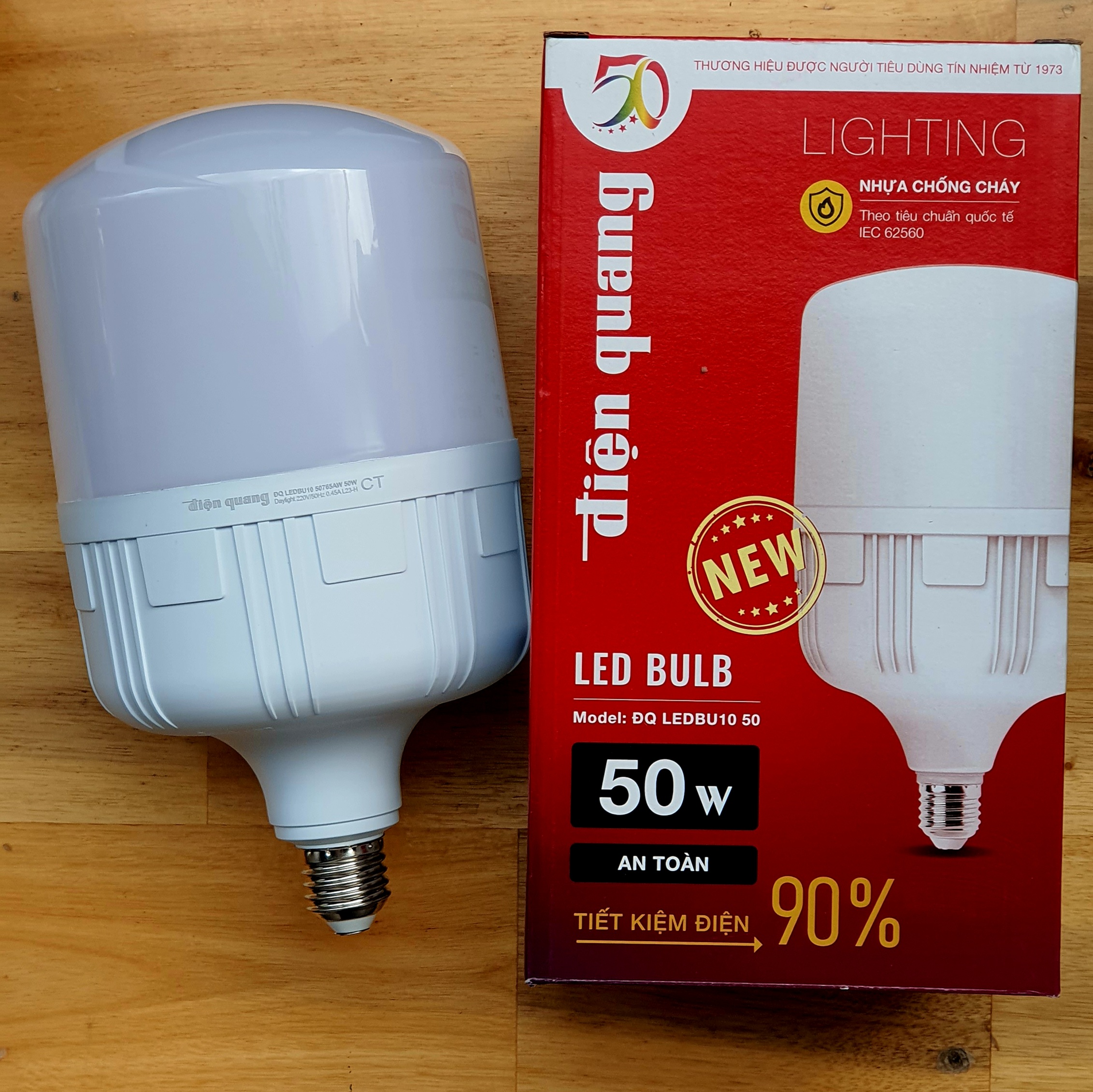Bóng đèn LED Bulb 50W ĐIỆN QUANG Rạng Đông E27 220V TR140N1